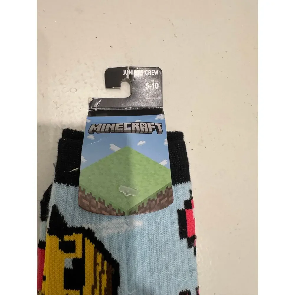 MINECRAFT Single pair of Men's Crew Socks NWT Fits Shoe Size 8 - 12